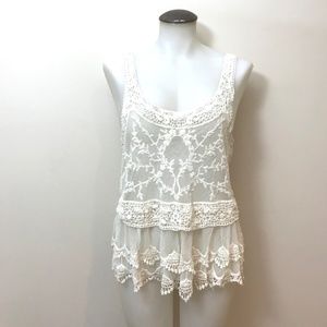Boho crochet tank